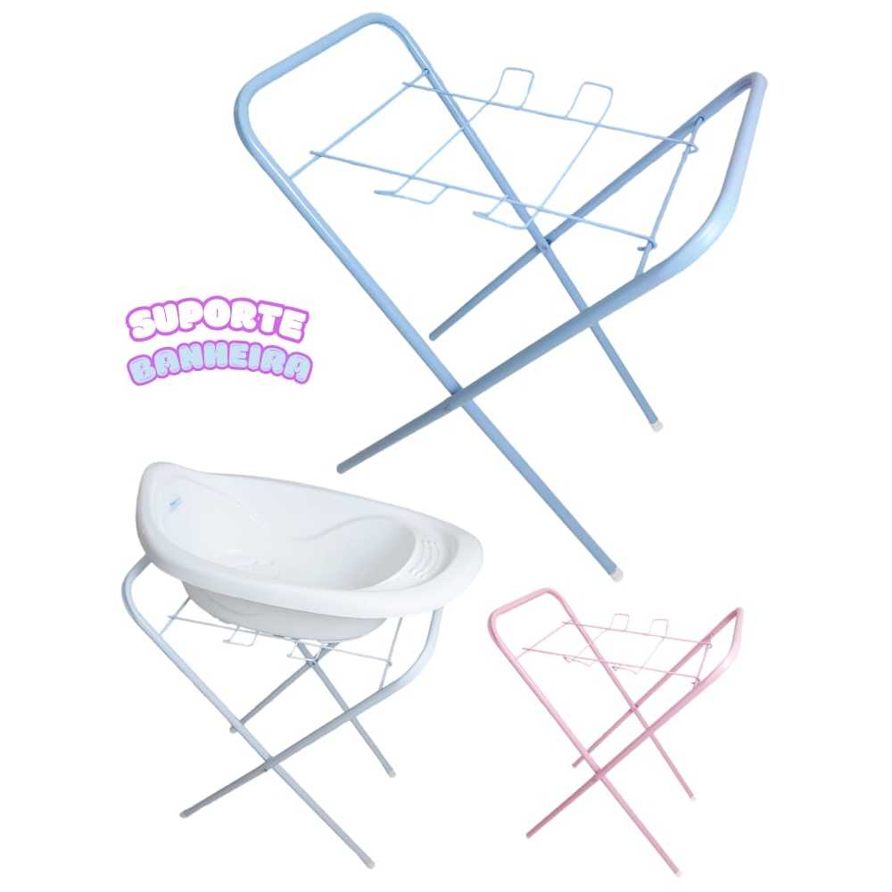 Suporte para Banheira de Bebe  Infantil Resistente Compacto e Desmontável