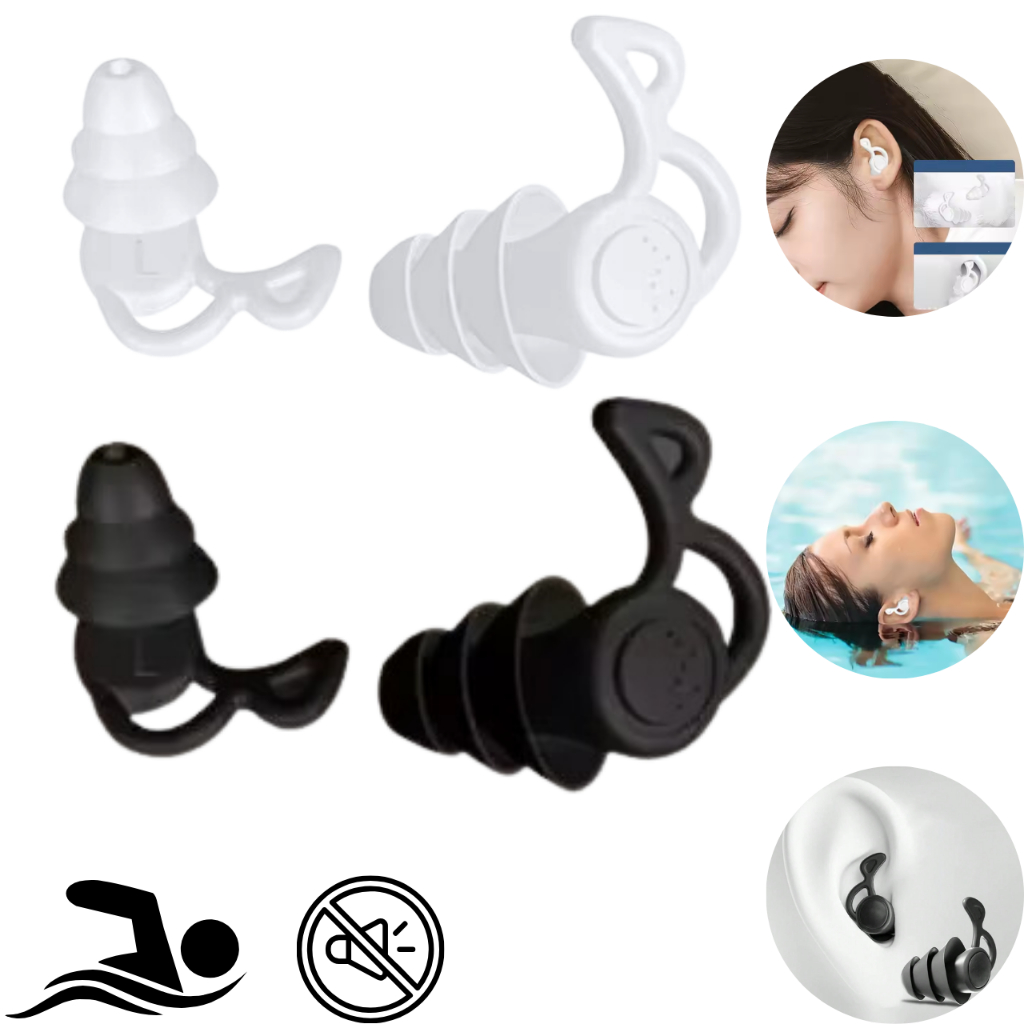 Tampão de Ouvido Protetor Auricular Antirúido Abafador para Dormir Natação Estudar
