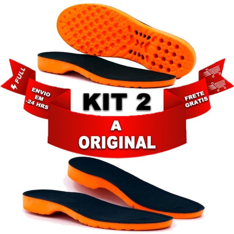 KIT COMBO 2 PARES DE PALMILHA ORTOPEDICA DE GEL OR