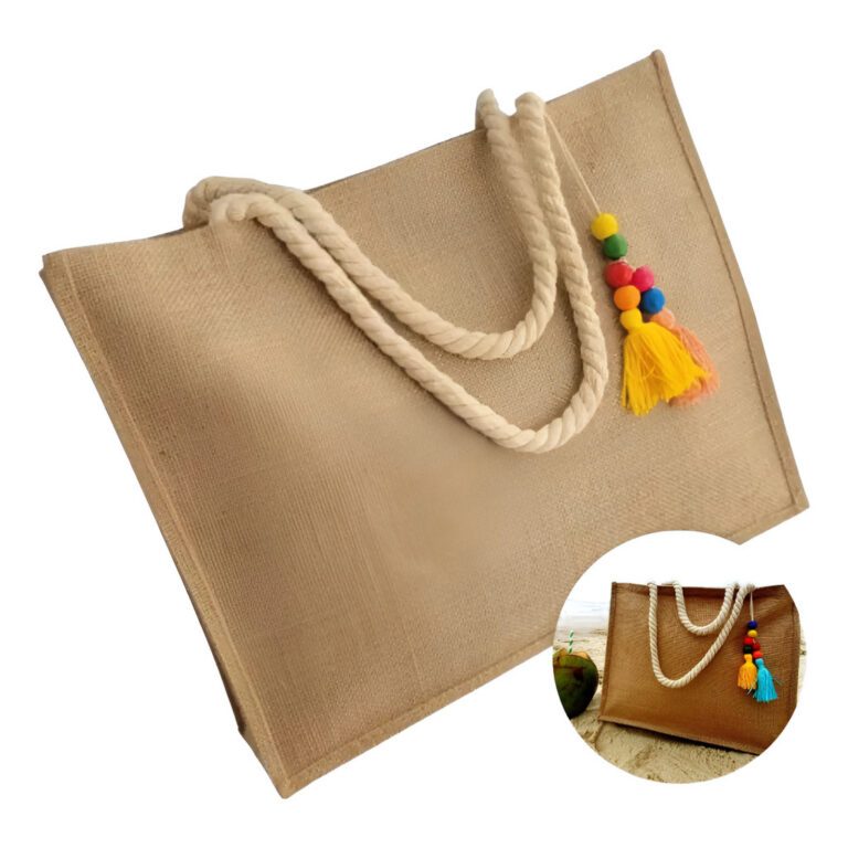 Bolsa de Praia Feminina Palha Sintética Grande Fo