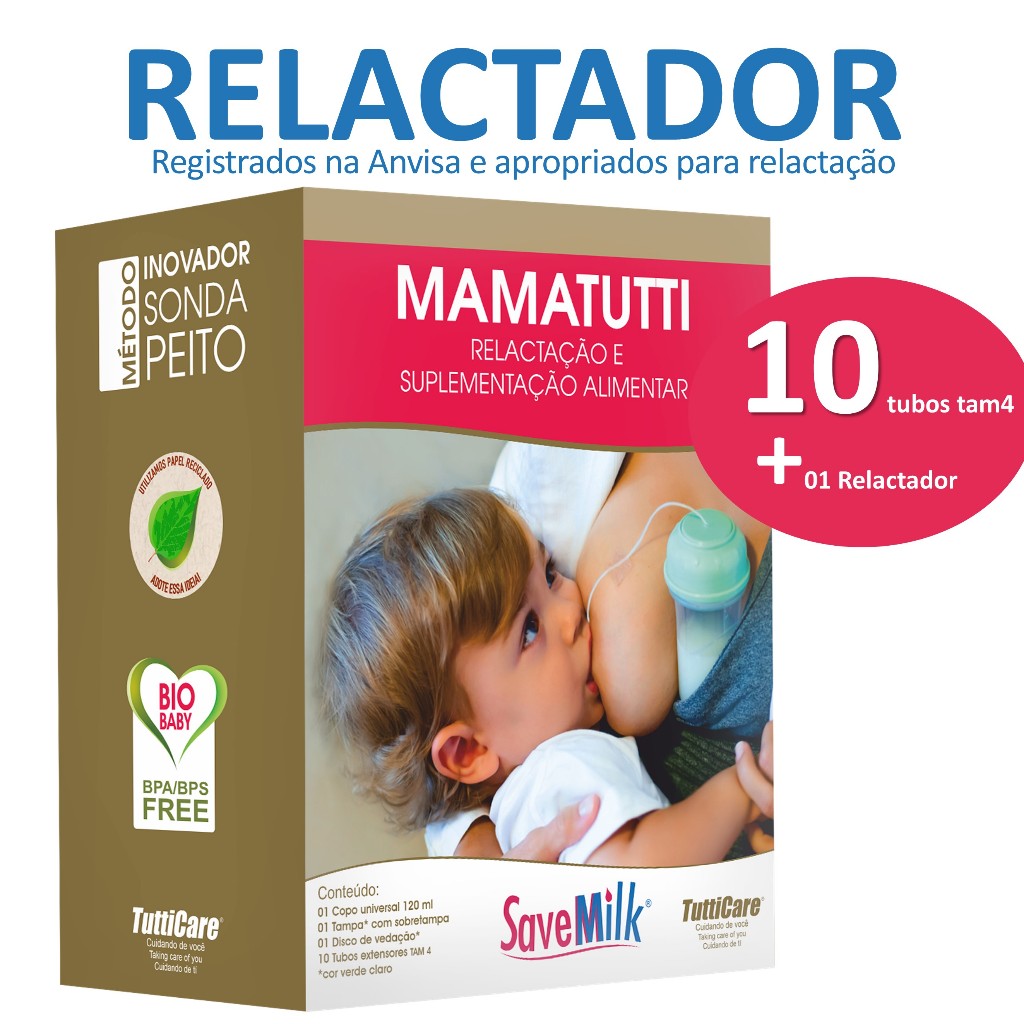 SaveMilk RELACTADOR MAMATUTTI, com 10 tubos TAM4.