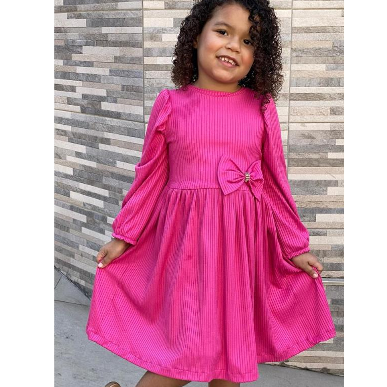 vestido infantil menina luxo manga longa roupas de