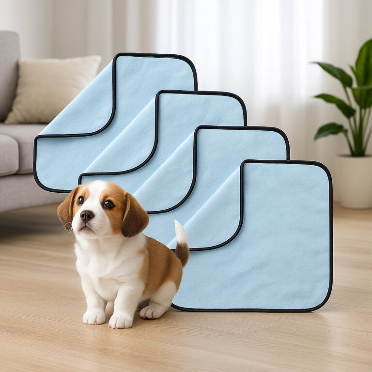 Kit 4 Uni. Tapete Higiênico Lavavel Para Cães Xi