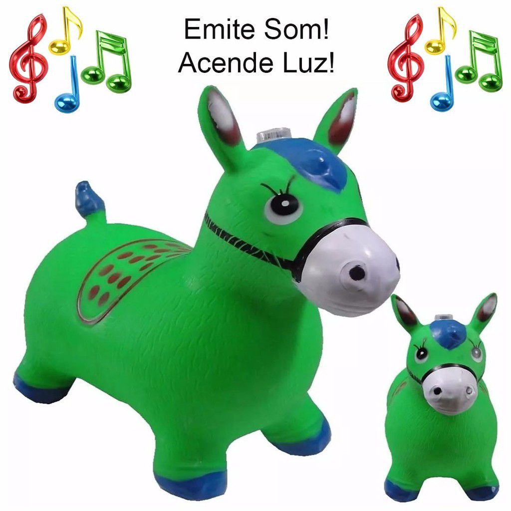 Cavalinho Upa Upa Inflável com Música  Brinquedo Divertido e Educativo