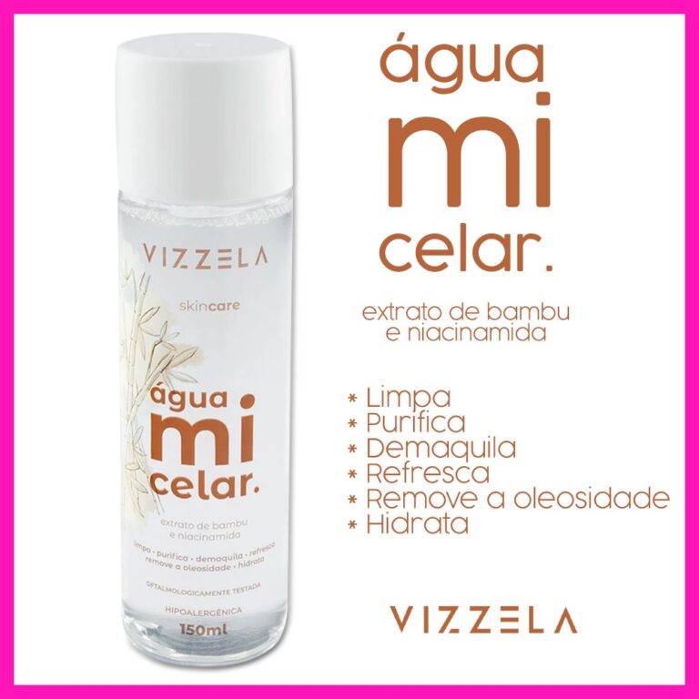 Vizzela Água Micelar 150ml (Remove a Oleosidade)