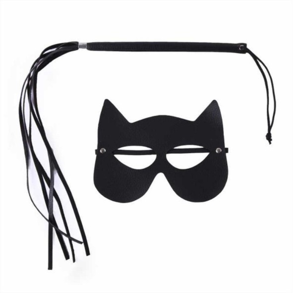 Kit Chicote e Mascara Mulher Gato Para Compor Fant