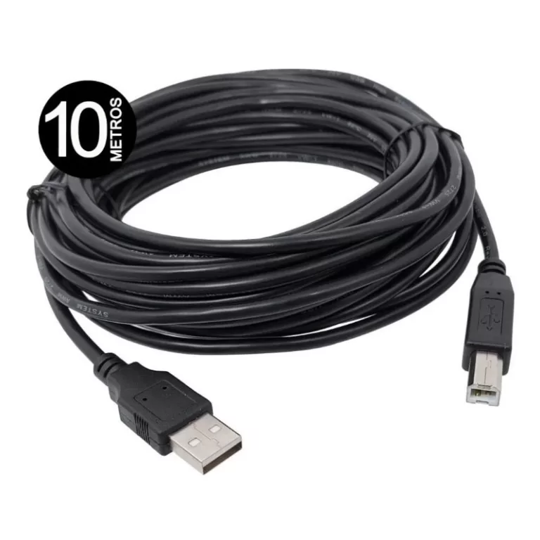 Cabo Usb Impressora 10 Metros A M X B M Versão 2.