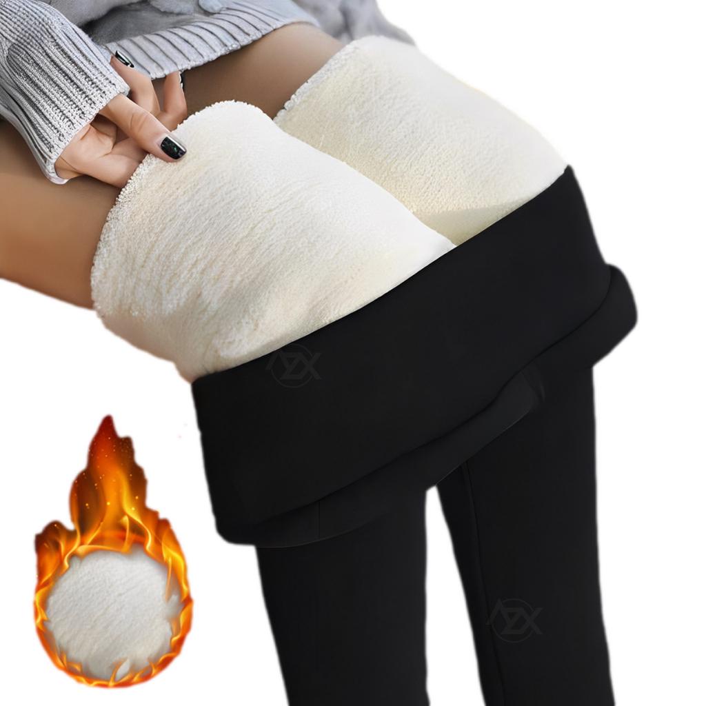 Calça Térmica Translúcida inverno Forrada Peluciada de Lã Grossa