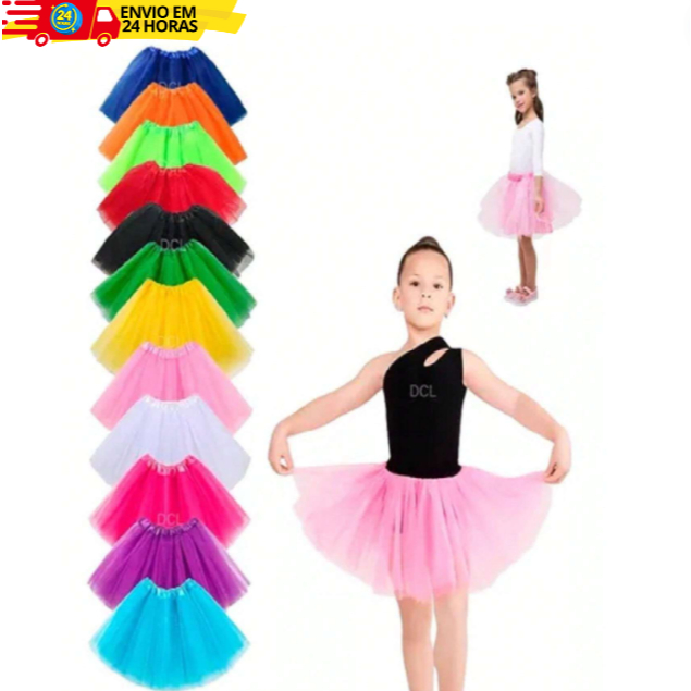 Saia De Tule Adulto E Infantil Para Fantasias Carn