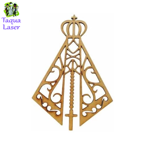 Nossa Senhora Rozário Em Mdf Cru Corte A Laser