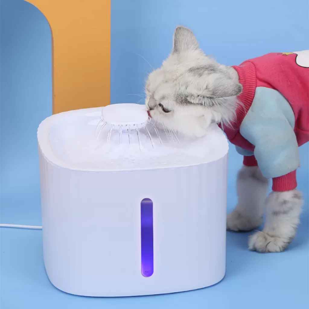 Bebedouro Fonte de Água Elevado Automático Com Filtro 3 Estágios Para Pet Cachorro Gato 3 Litros