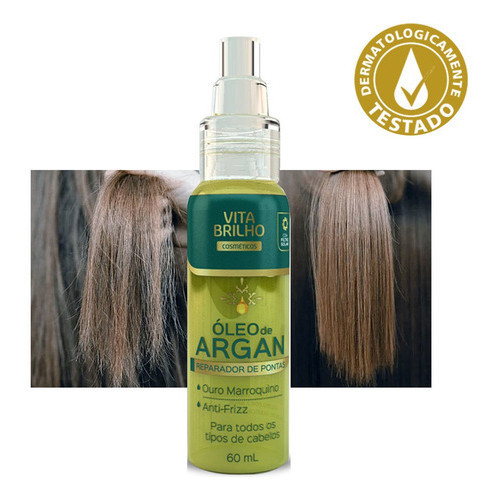 Óleo De Argan Reparador De Pontas 60ml  Anti Friz