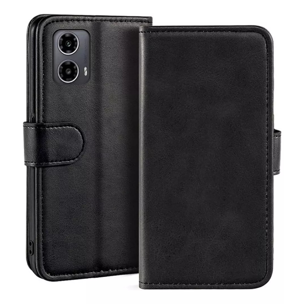 Capa Carteira Flip + Película 3D Para Motorola G24 / G24 Power