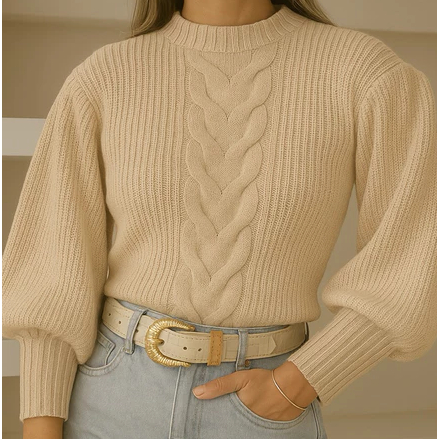Blusa Trico De Frio Inverno Com Trança Moda Blogu