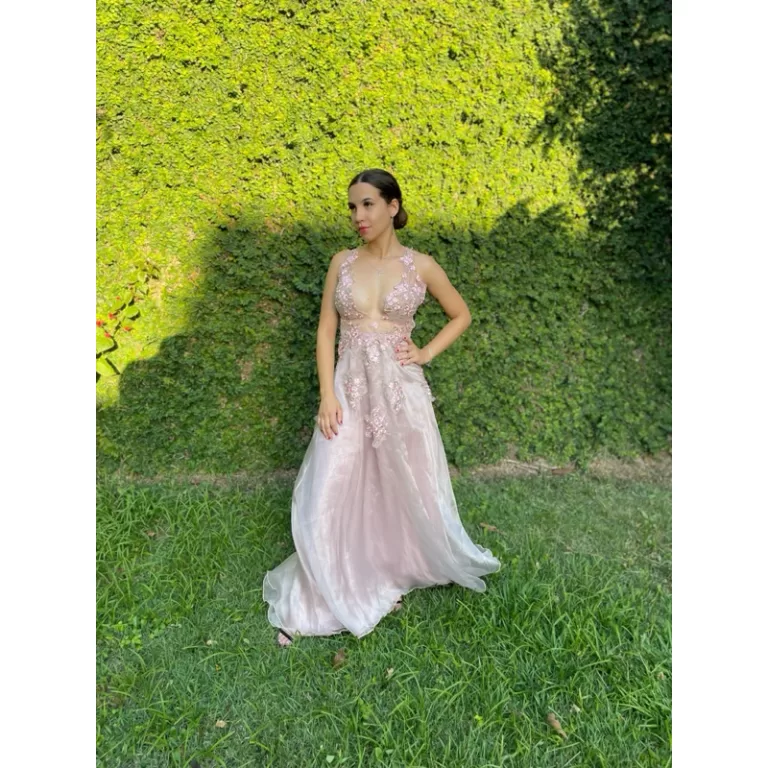vestido de festa rose fairy fada formatura