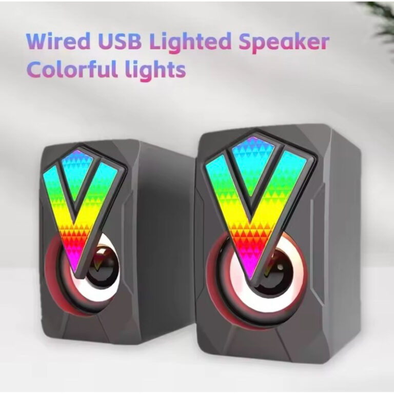 Auto falante estéreo HIFI com luz LED, alto-falan