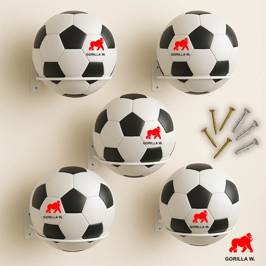 Kit05 Suporte Bola Futebol Basquete Vôlei + Parafusos e Buchas Super Reforçado