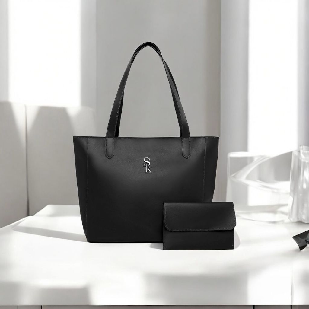 Bolsa Feminina Sacola london + Carteira Sk Grande Alça de Ombro Lançamento