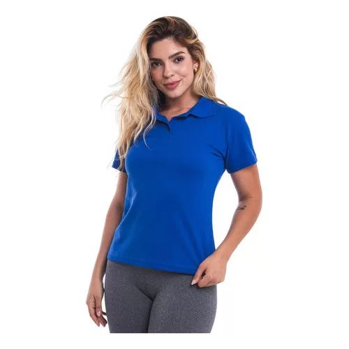 Polo Feminina Camisa Diversas Cores Gola Uniforme 