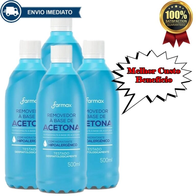 Removedor de Esmalte com Acetona Farmax 500ml, 200