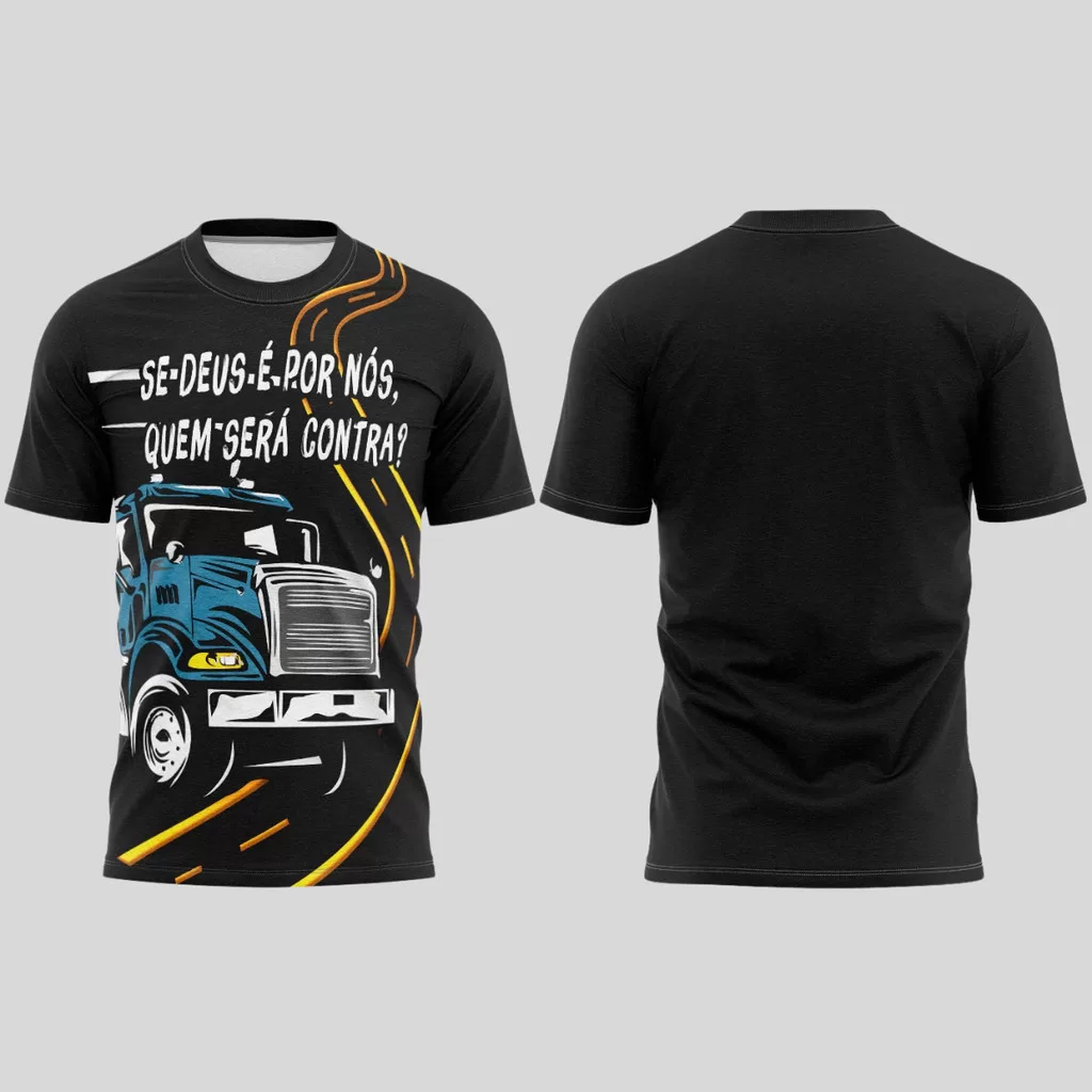 Camisa Camiseta Caminhão Rotas Estradas Proteção Uv Secagem Rápida Conforto