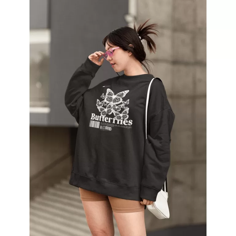 Moletom Blusa de Frio Básico Estiloso Feminino Es