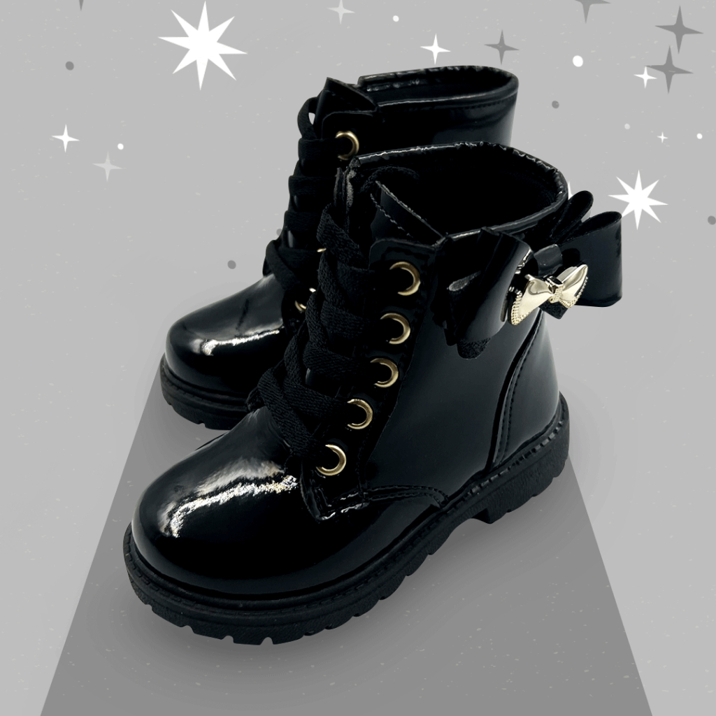 Coturno Bota Infantil menina com laço
