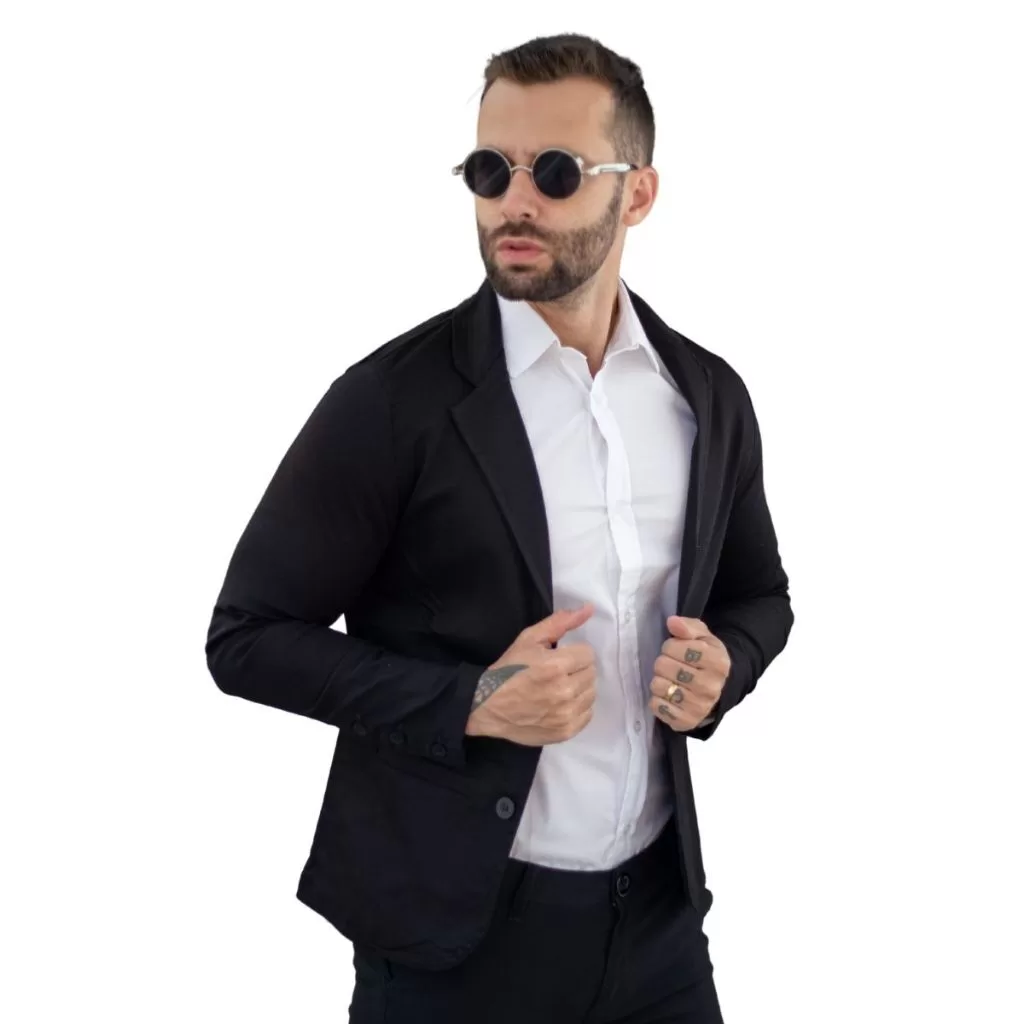 Blazer esporte fino, Blazer casual, Jaqueta de estilo formal, Blazer de algodão