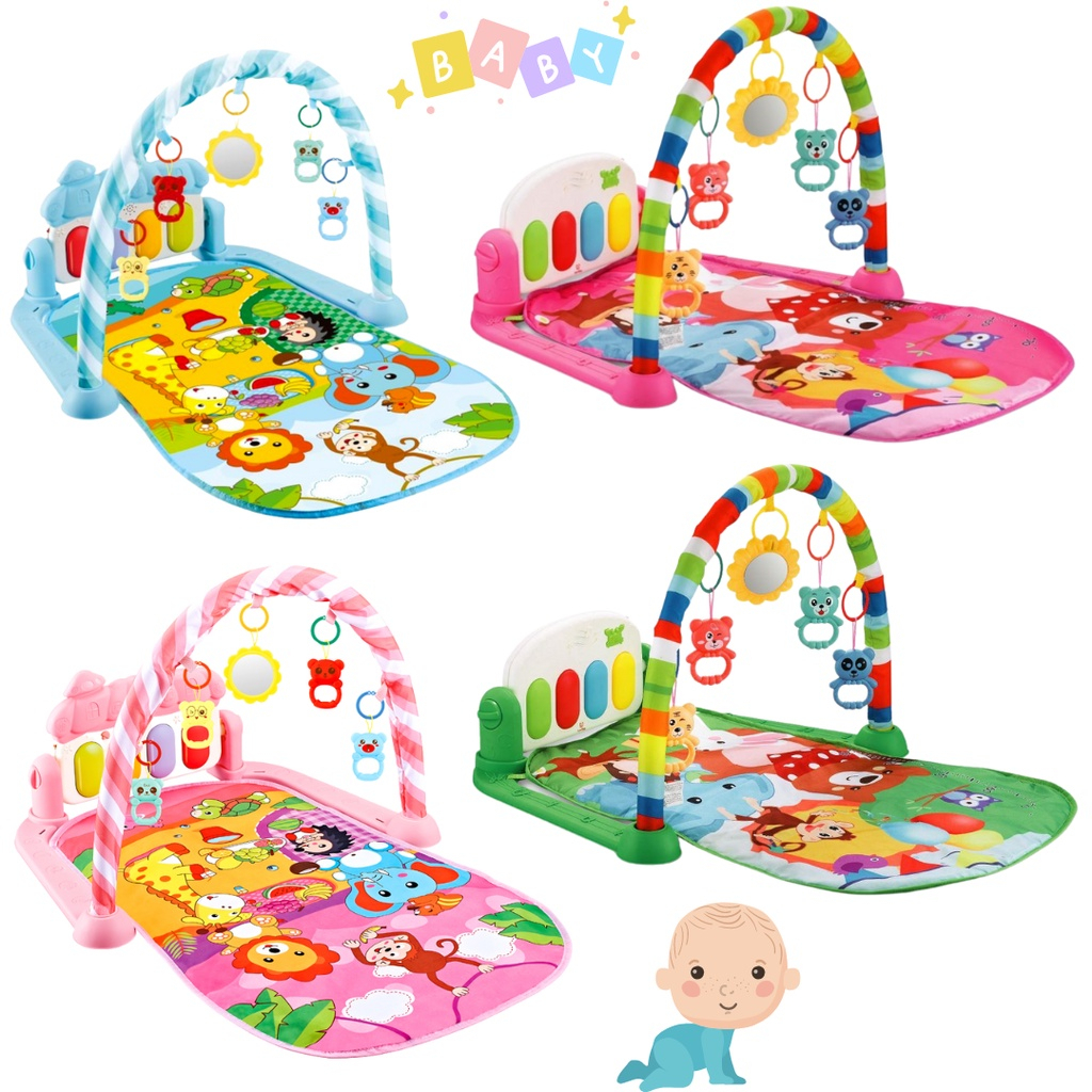 Tapete de Atividades Multifuncional Multicores para Menino e Menina com Piano Musical – Color Baby