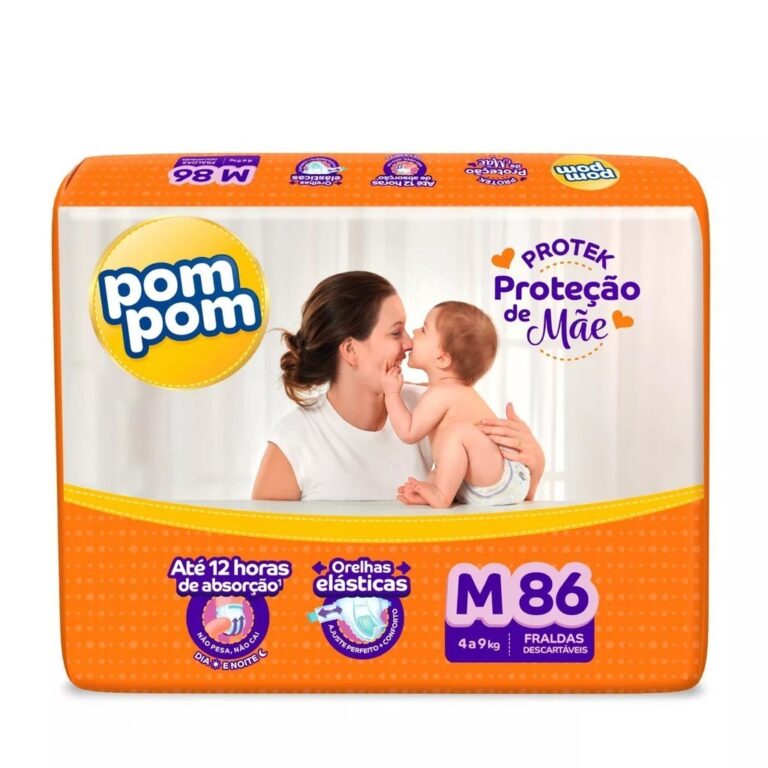 FRALDA POMPOM DERMA PROTEK HIPER M  – 86 UN