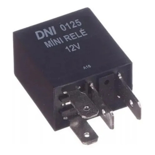 Relé Auxiliar 4 Term. 12v 30a Mini Preto Fiat 