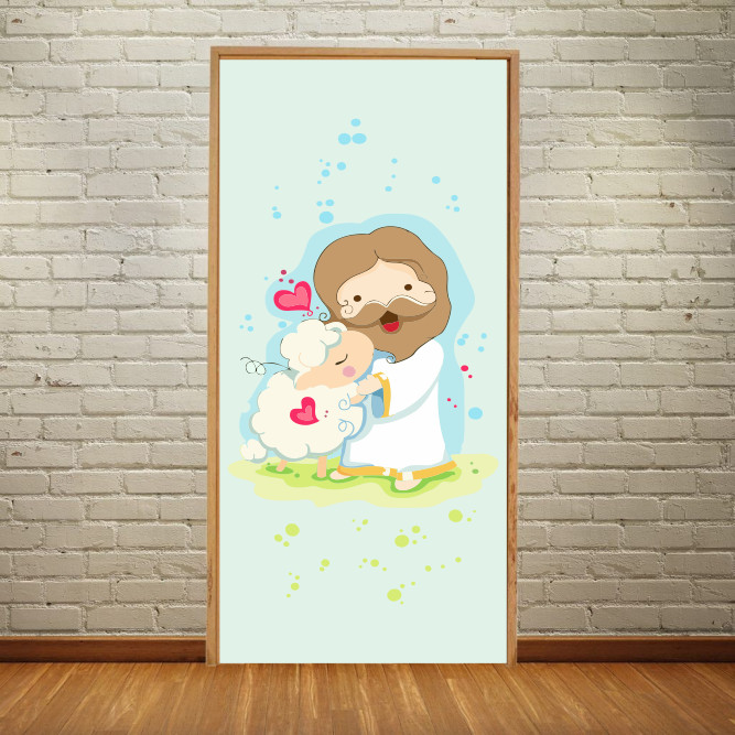 Capa Decorativa De Porta Tecido com Elástico Vár