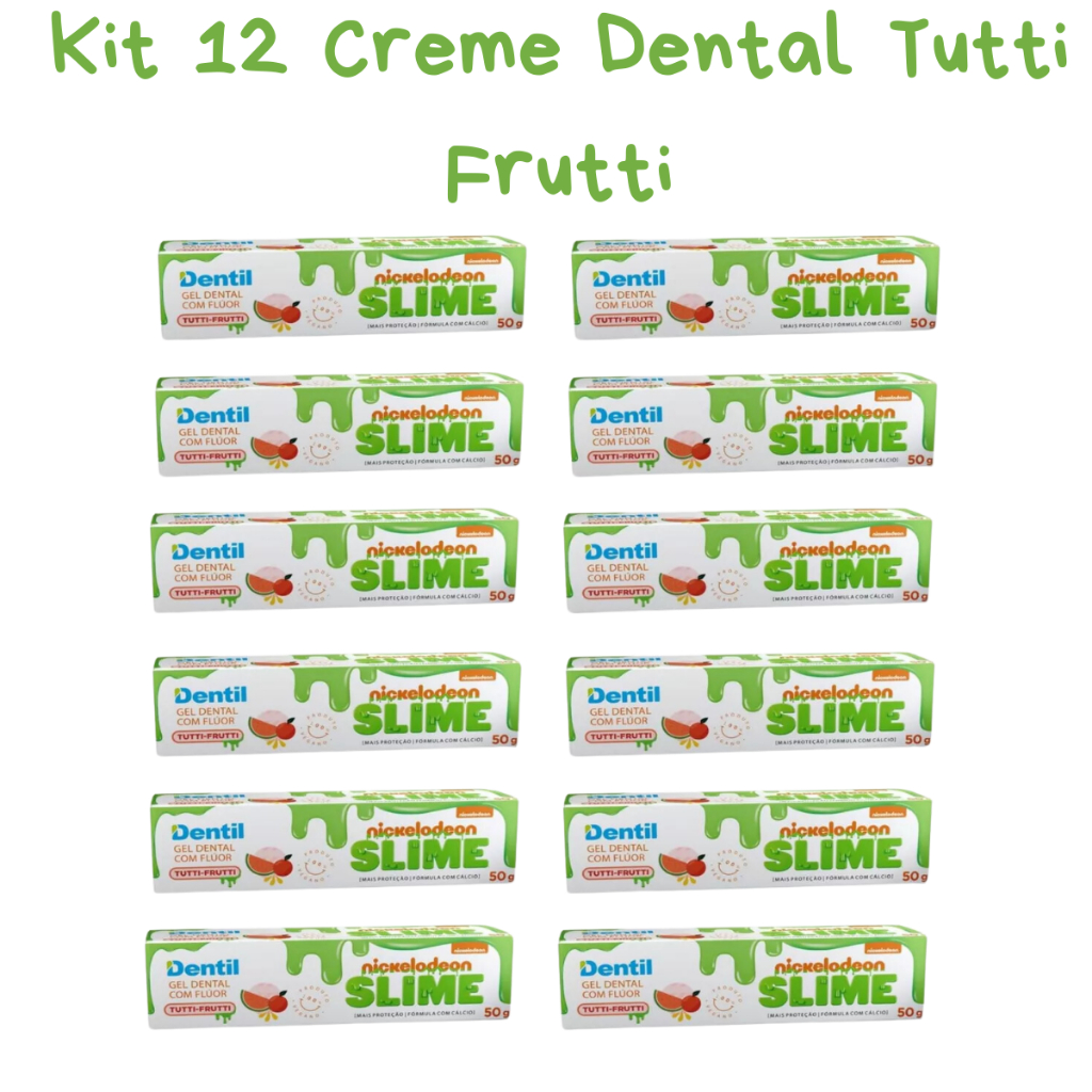 Kit 12 Creme Dental Tutti Frutti 50g: Sorriso Radiante e Sabor Irresistível em Cada Escovada – Promo