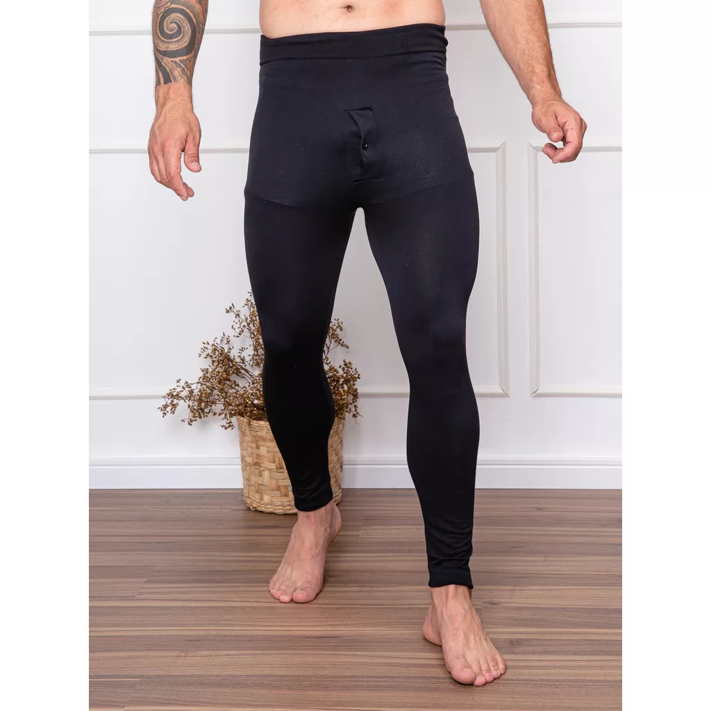 Calça térmica Masculina Segunda pele Adulto Outono Inverno.