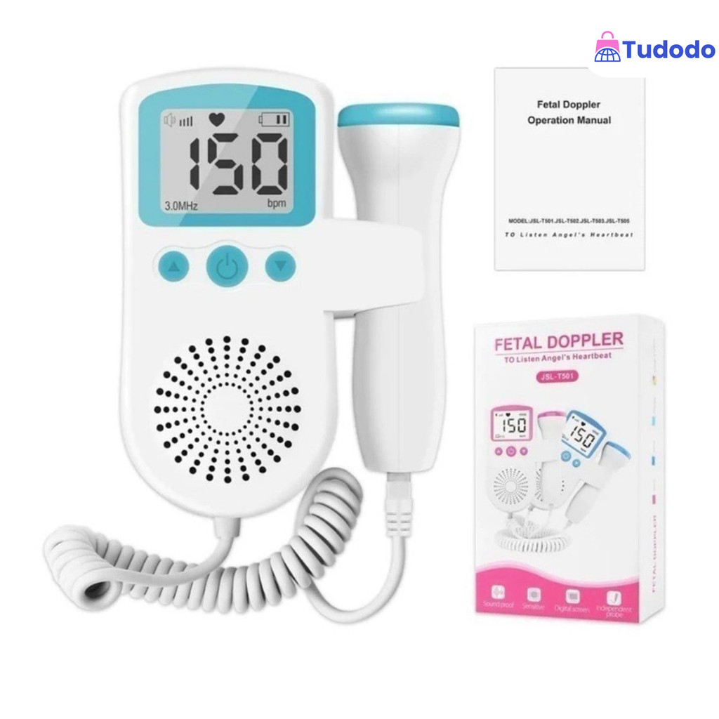 Monitor Fetal Doppler Ultrassom Ouvir Batimentos Bebe