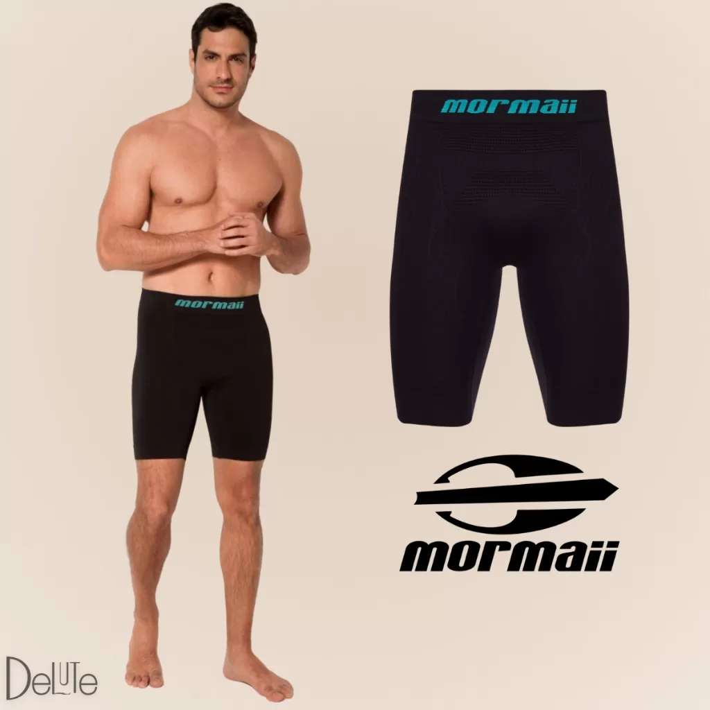 Bermuda Térmica Adulta Mormaii Sem Costura Masculina Alta Performance Resistente Anti Assaduras