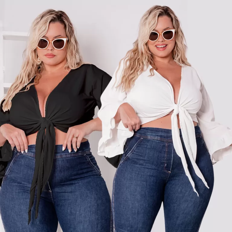 Blusa Cropped Decote Multiformas De Amarração Pl