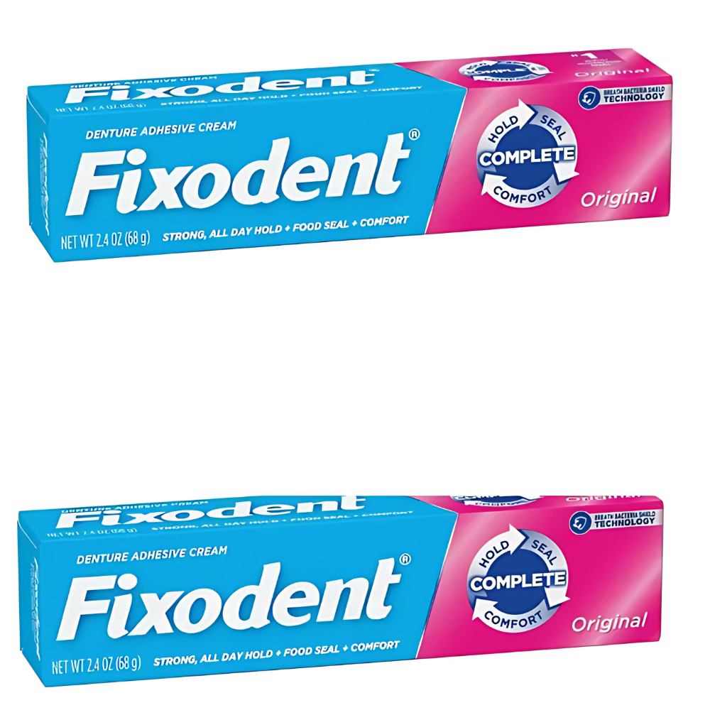 Pasta De Dentes Fixodent 68g Original Fixador De Prótese Em Gel Sem Glúten