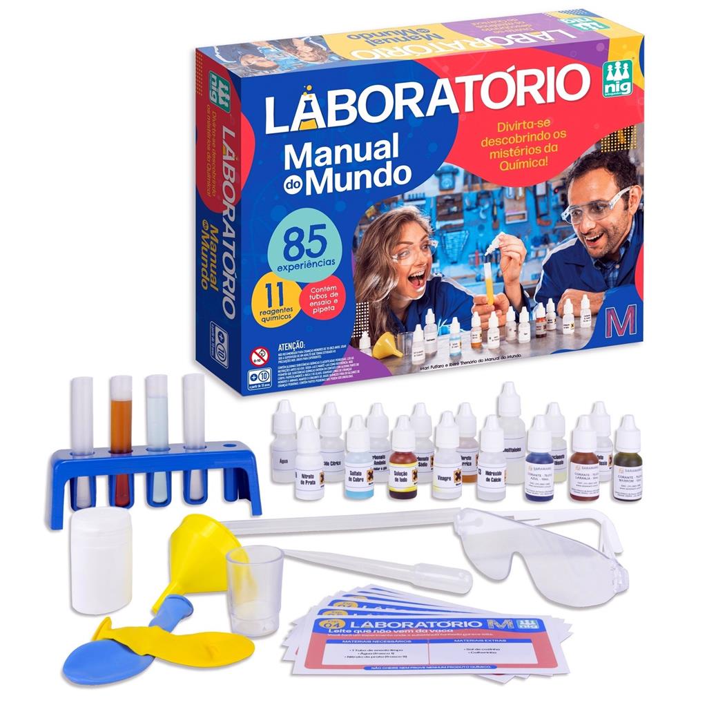 Jogo Laboratorio Infantil Manual Do Mundo 85 Experiencias – Nig Brinquedos
