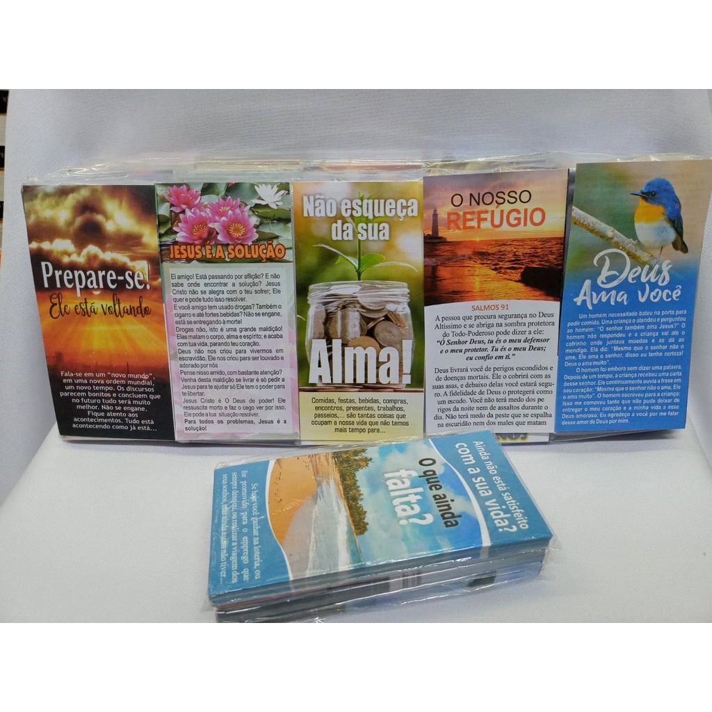 Folhetos Evangelísticos(Variados) Caixa com  5 mil ud
