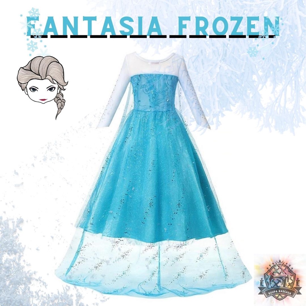 Vestido De Luxo Frozen Rainha Elsa Traje Cosplay Adulto Festa