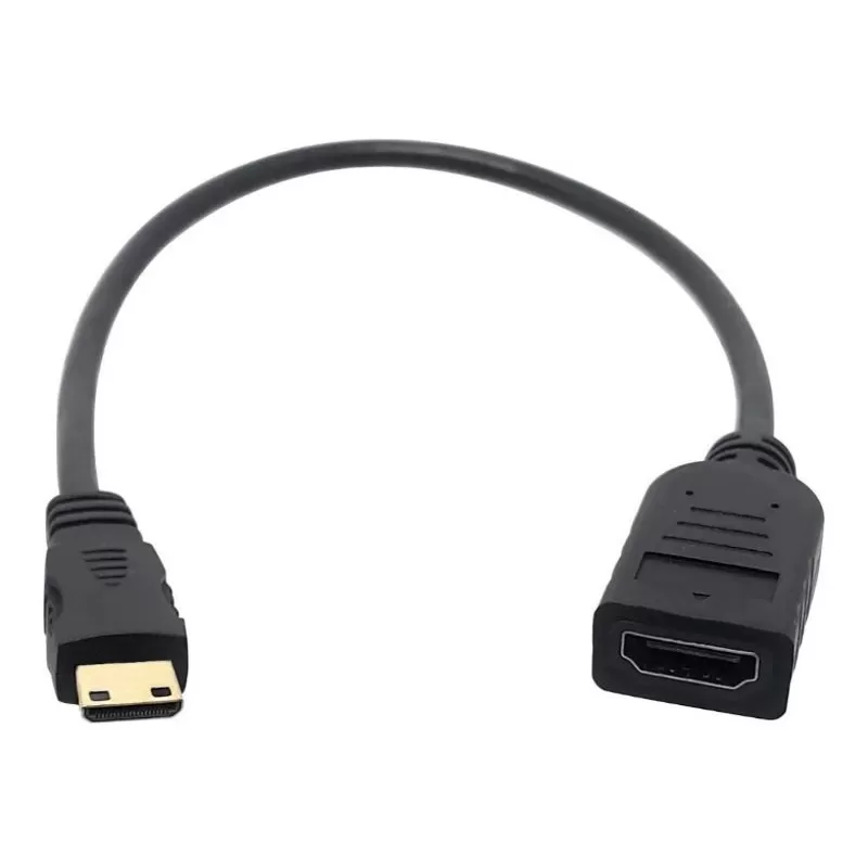 Cabo Rabicho Mini Hdmi P Hdmi Flexivel 1080p Câmera Filmador