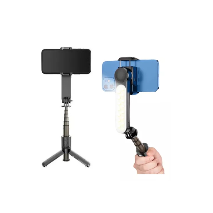 Estabilizador Gimbal Com Led Smartphone Bluetooth 