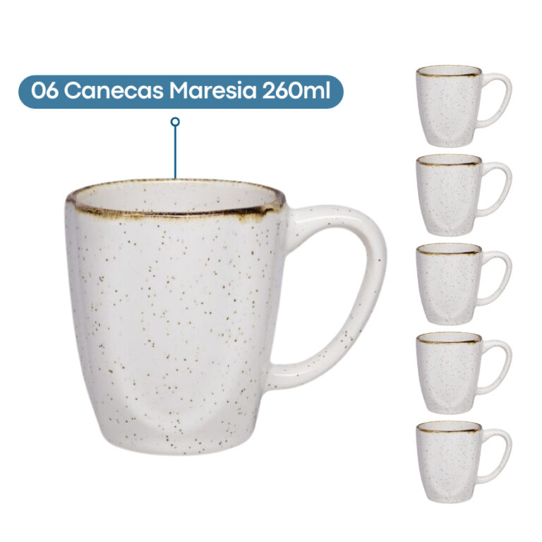 Jogo 6 Canecas Café Chá Ryo Maresia 260ml Oxford