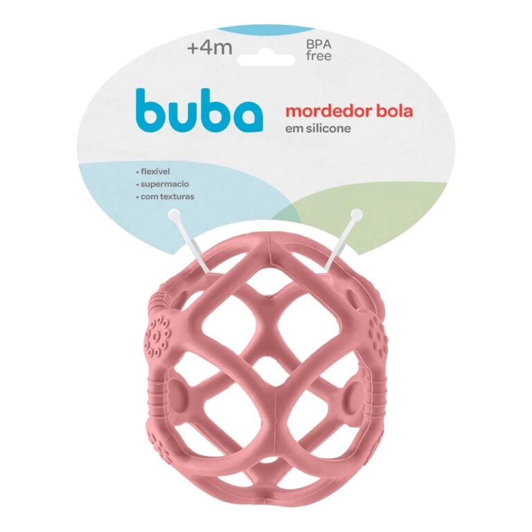 Mordedor Bola em Silicone – Rosa – Bub