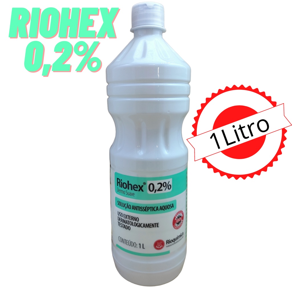 Clorexidina Aquosa 0,2% Riohex Dermo Suave 1000ML Rioquímica