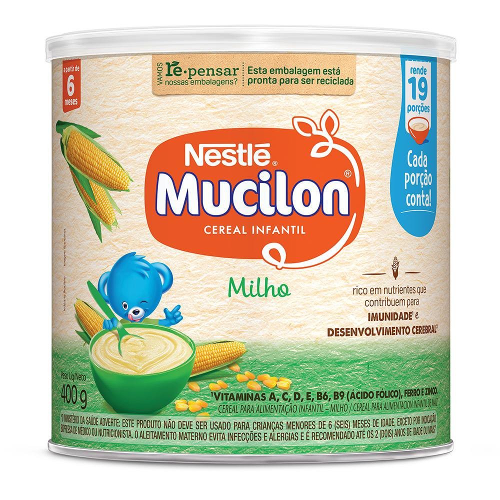 Mucilon Cereal Infantil Sabor Milho a Partir de 6 Meses 400g