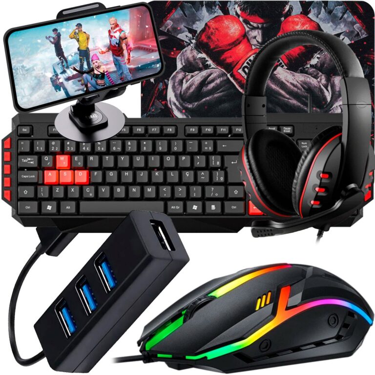 Kit Mobilador Completo Com Headset Teclado Mouse H
