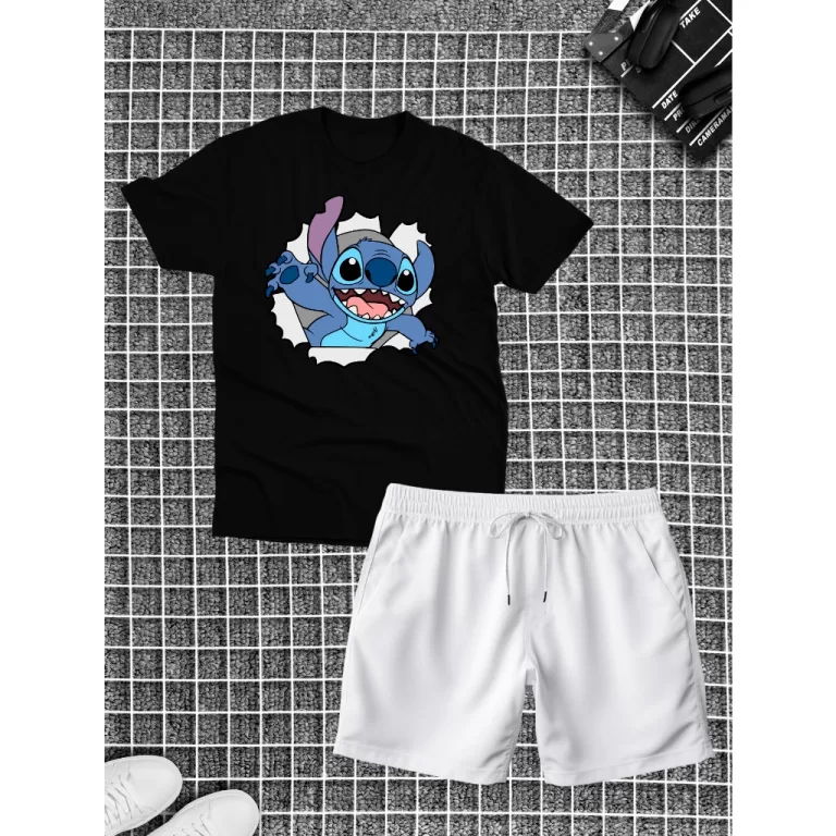 Conjunto Camiseta Estampada e Bermuda Tectel Stree