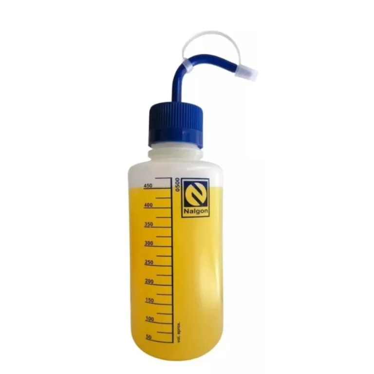 Pisseta Plástica Graduada 500 Ml Bico Curvo ̵
